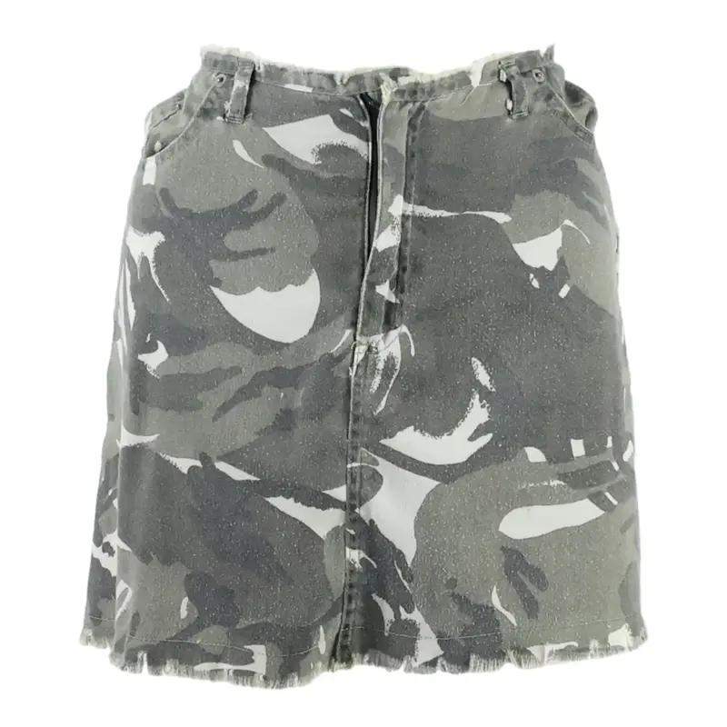 Womens Straight Skirt Green Short Camouflage M