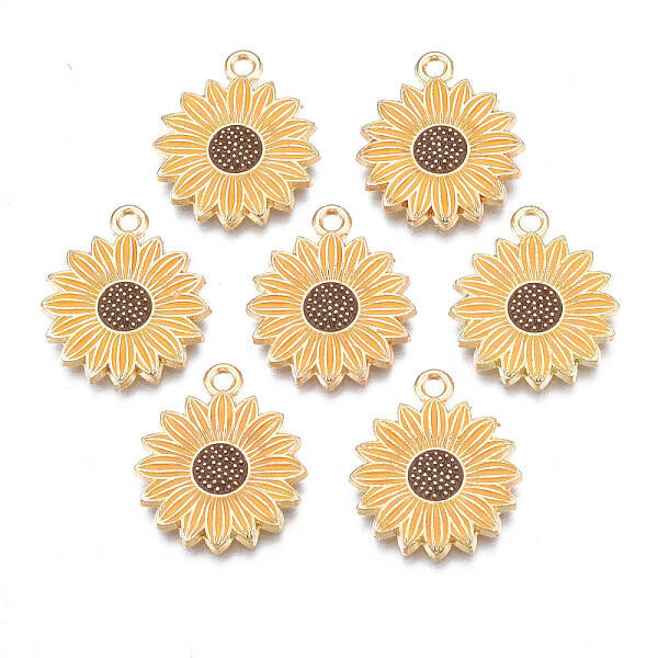 Rack Plating Alloy Enamel Pendants