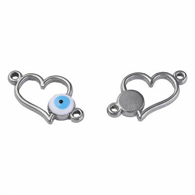 304 Stainless Steel Enamel Connector Charms