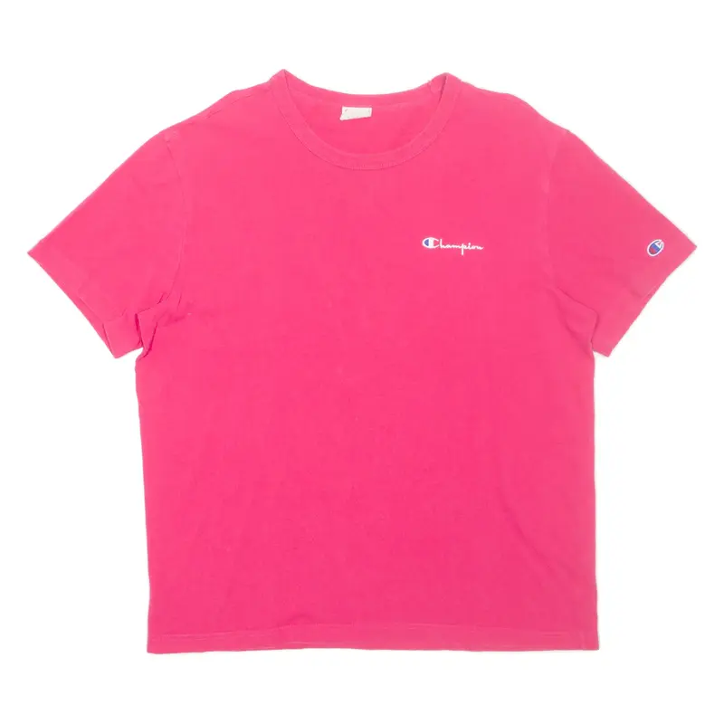 CHAMPION Womens T-Shirt Pink L