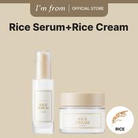 [I'M FROM OFFICIAL SHOP] Korean Special Rice Set - Rice Cream + Rice Serum, Rice Extract from Korea, Glow Essence with Niacin...