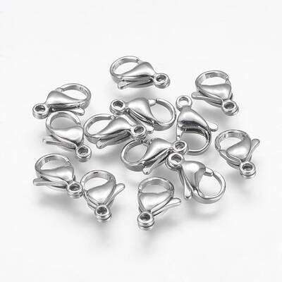 Tarnish Resistant 304 Stainless Steel Lobster Claw Clasps