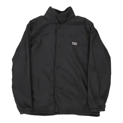 El Hustle Fleece Lined Levis Collared Jacket - XL Black Nylon
