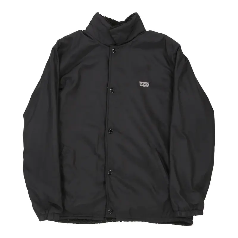 El Hustle Fleece Lined Levis Collared Jacket - XL Black Nylon