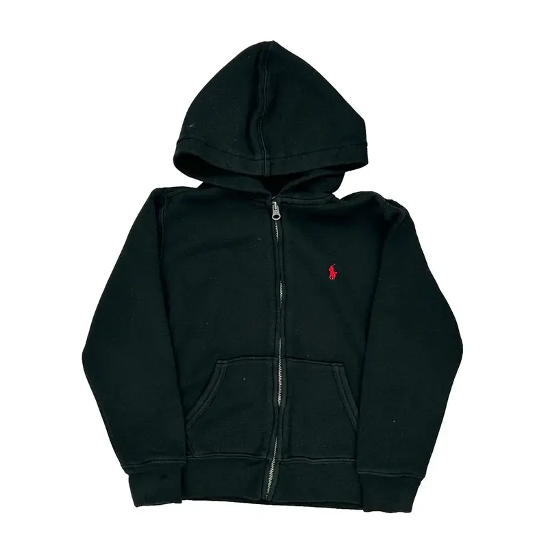 Age 6-7 Polo By Ralph Lauren Hoodie - Small Black Cotton Blend