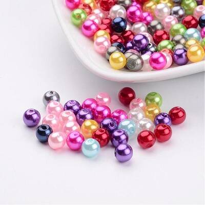 Mixed Acrylic Pearl Round Beads For DIY Jewelry and Bracelets