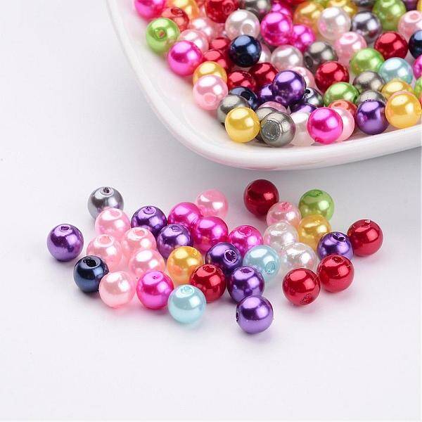 Mixed Acrylic Pearl Round Beads For DIY Jewelry and Bracelets