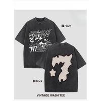 Men's Y2K Graphic Tee Cotton Loose Fit Vintage Washed Distressed Look Perfect for Thanksgiving Christmas