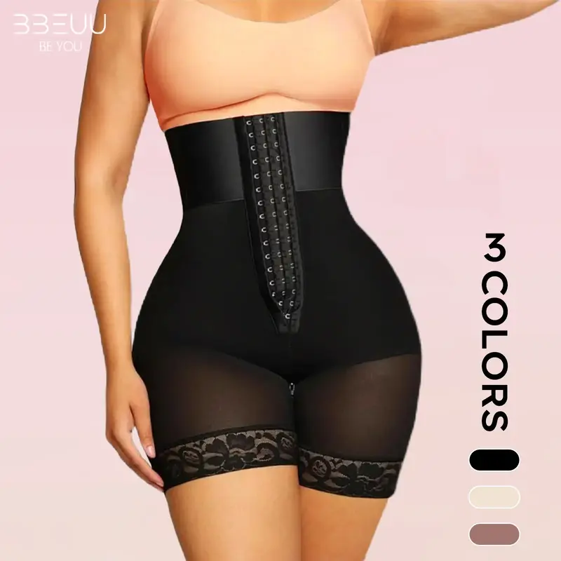 BBEUU S-3XL Women's BBL High Waist Girdle Shorts - Tummy Control Fajas for Flat Belly & Butt Lift - Must-Have Compression Sha...
