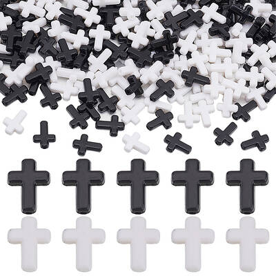 300Pcs 2 Colors Opaque Acrylic Beads