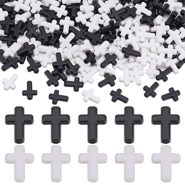 300Pcs 2 Colors Opaque Acrylic Beads