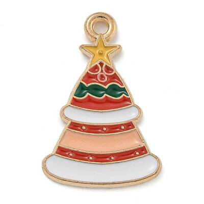 Christmas Theme Alloy Enamel Pendants