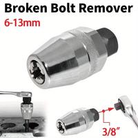 6-13mm Broken Bolt Extractor Set - Metal Damaged Stud Remover Tool for Impact Wrench and Ratchet, Non-Electric Manual Operati...