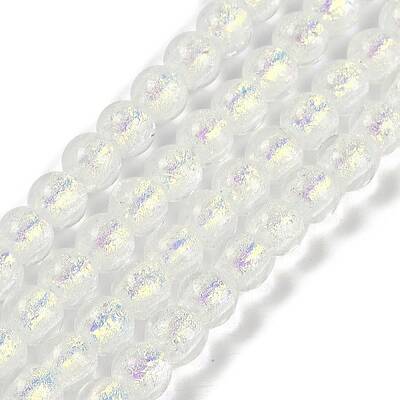 Handmade Foil Lampwork Beads Strands