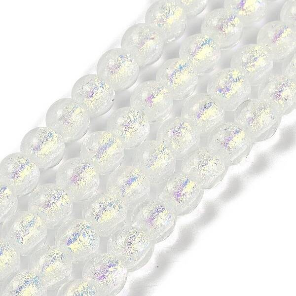 Handmade Foil Lampwork Beads Strands