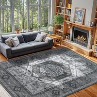 Shilucheng Neutral Washable Vintage Area Rug, Stain Repellent Carpet for Living Room/Bedroom, Non-shedding & Durable Sisal Ru...