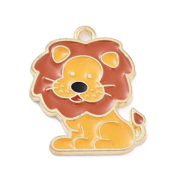 Light Gold Plated Alloy Enamel Pendants
