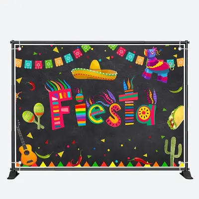 Traditional Festival Cactus Mexican Fiesta Backdrop - Aperturee