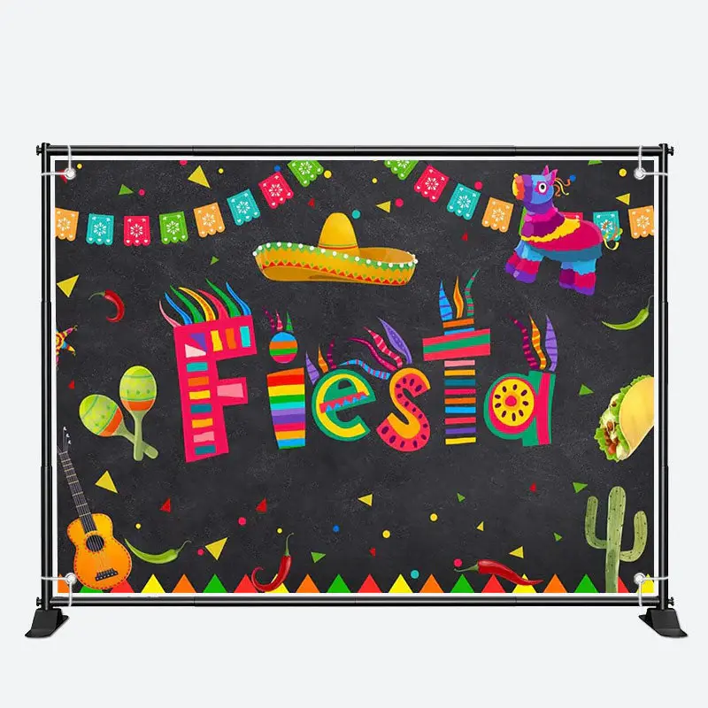 Traditional Festival Cactus Mexican Fiesta Backdrop - Aperturee