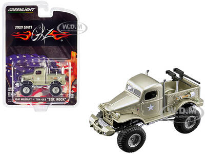 Stacey Davids 1941 Military 1/2 Ton 4x4 Pick Up Truck Sargeant Rock Light Green Metallic 1/64 Diecast Model Car by Greenlight...