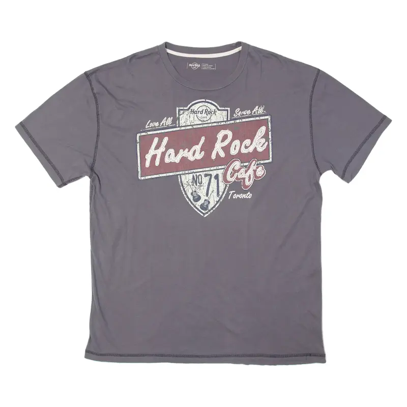 HARD ROCK CAFE Toronto Mens T-Shirt Grey USA XL