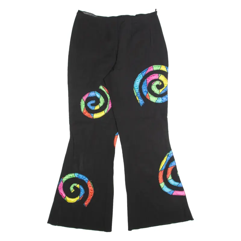 Womens Trousers Black Regular Flared W28 L28