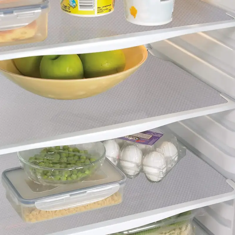 Refrigerator Drawer Liner, 4 Counts Washable Refrigerator Mat, Home Kitchen Gadgets Accessories for Freezer & Shelf & Cupboar...