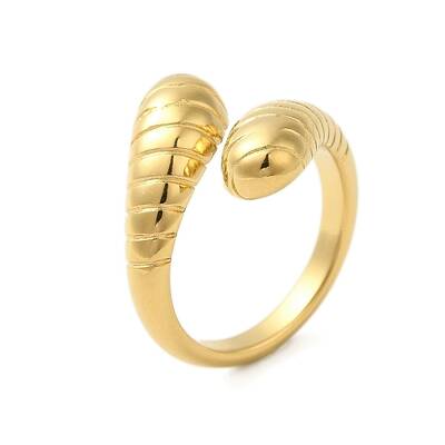 304 Stainless Steel Cuff Rings for Women