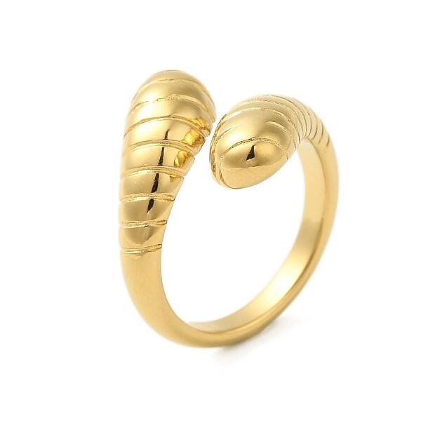 304 Stainless Steel Cuff Rings for Women