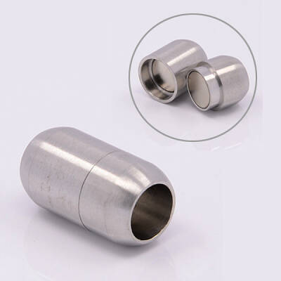 Tarnish Resistant 304 Stainless Steel Magnetic Clasps with Glue-in Ends