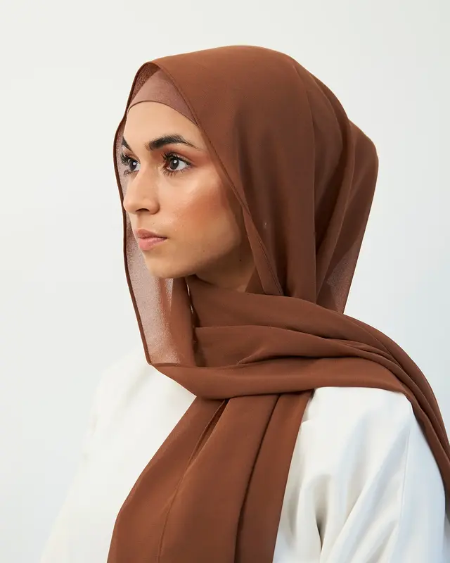 Chiffon Hijab Set - Mocha