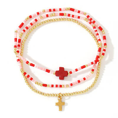 Minimalist Glass Seed Beads Stretch Bracelet Sets