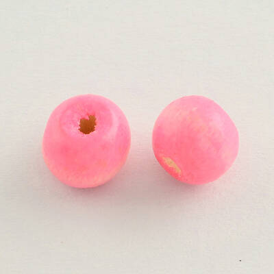 Dyed Natural Wood Beads
