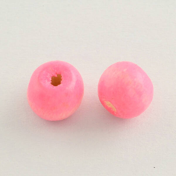 Dyed Natural Wood Beads