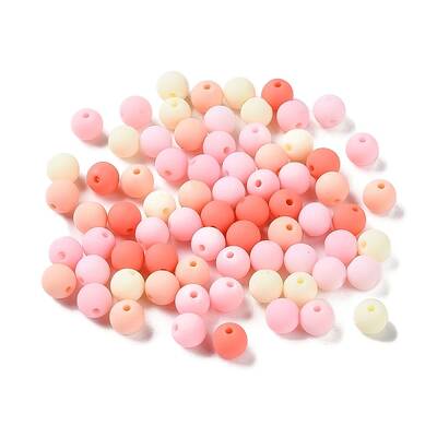 Rubberized Style Imitated Silicone Acrylic Beads
