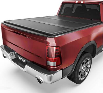 OEDRO 6.4FT Truck Bed Tonneau Cover FRP Hard Folding For 2002-2024 Dodge Ram 1500 (Classic & New), for 2003-2025 Dodge Ram 25...