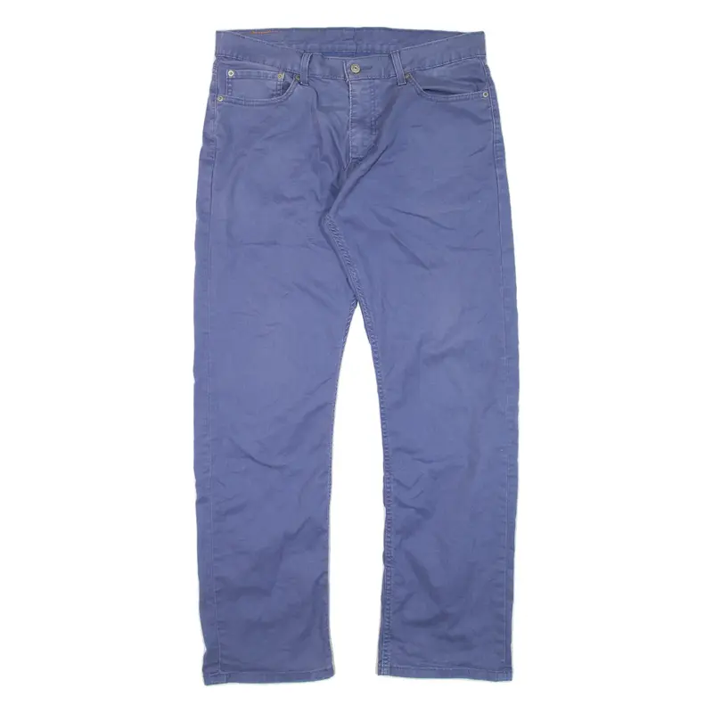 LEVI'S 514 Mens Trousers Blue Slim Straight W34 L32