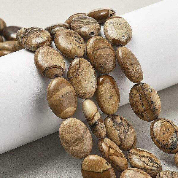 Natural Picture Jasper Beads Strands