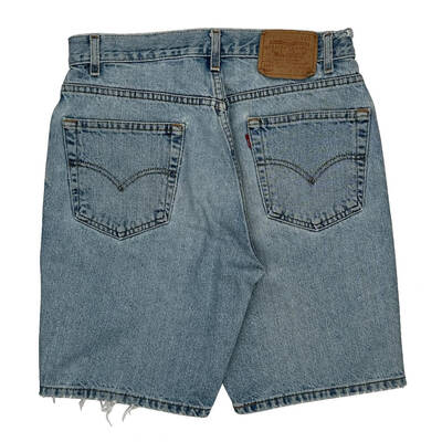 505 Levis Baggy Denim Shorts - 32W 9L Light Wash Denim