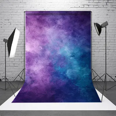 Dreamy Transition Deep Purple Light Blue Backdrop - Aperturee
