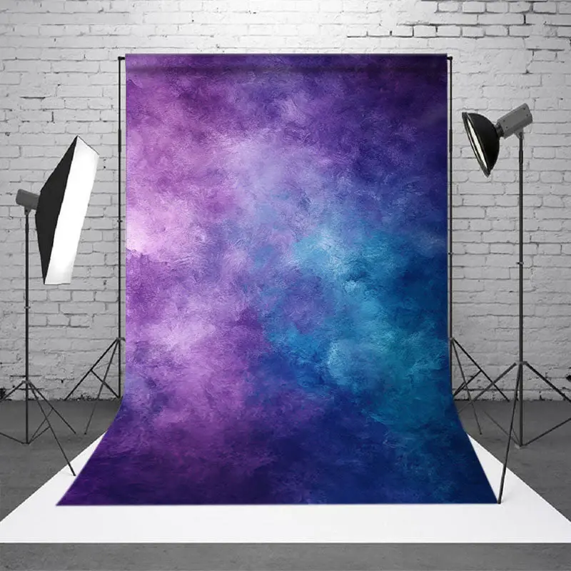 Dreamy Transition Deep Purple Light Blue Backdrop - Aperturee