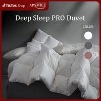 APSMILE Goose Feather Down Duvet Comforter-Fluffy Duvet Insert-Luxurious bedding comforter Kingsize Queensize gray white duve...