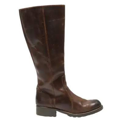 CLARKS High Boots Brown Leather Womens UK 5