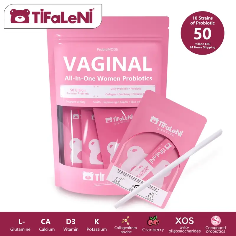 Vaginal Probiotic TF Titening Probiotic TiFaLeNi Women's Probiotic: 50 Billion CFU for Women pH Balance with Vitamin D3, Calc...