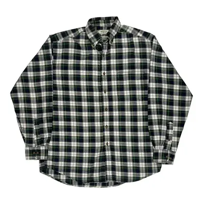 American Eagle Checked Flannel Shirt - Medium Multicoloured Cotton