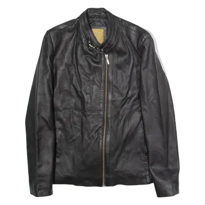 AVIATRIX Womens Motorcycle Jacket Black Leather M