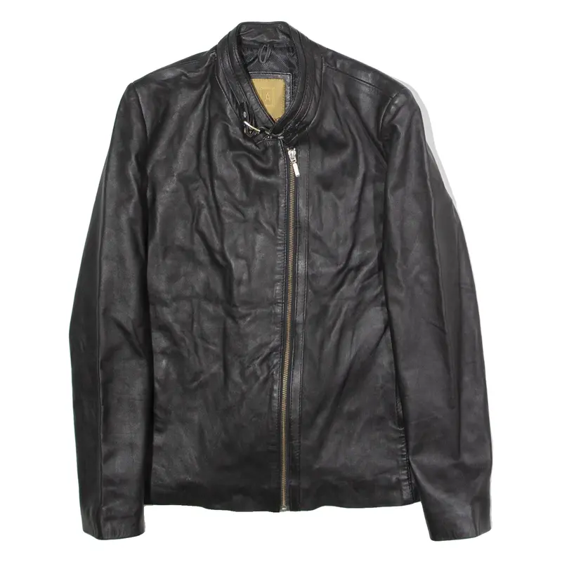 AVIATRIX Womens Motorcycle Jacket Black Leather M