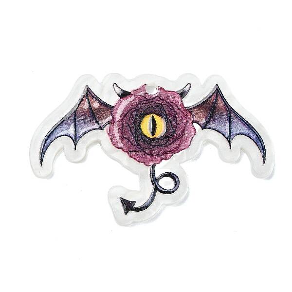 Halloween Style Printed Acrylic Pendants