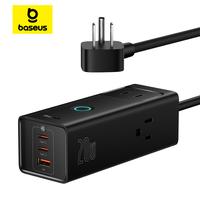 Baseus PowerCombo Power Strip 3AC Outlets + 1USB + 2USB-C 20W Fast Charging with 1.5m Extension Cord US Plug for iPhone iPad ...