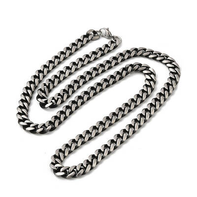 201 Stainless Steel Cuban Link Chain Necklace
